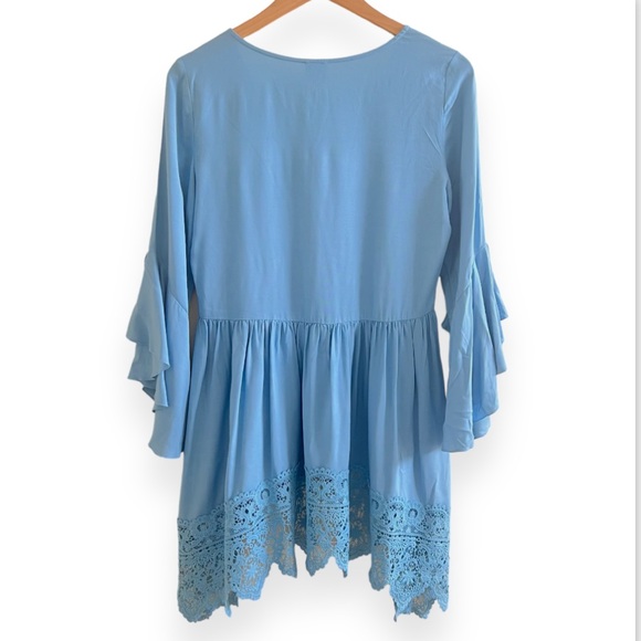 Cupio | Lace Tunic Top/Mini Dress | Size: S/P | Blue Pea | $20.00 - Picture 2 of 7